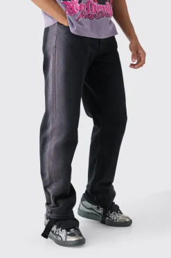 boohooMAN Fixed Waist Relaxed Washed Panel Trouser | UK| Trousers