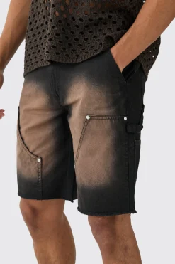 boohooMAN Fixed Waist Relaxed Washed Carpenter Short | UK| Shorts