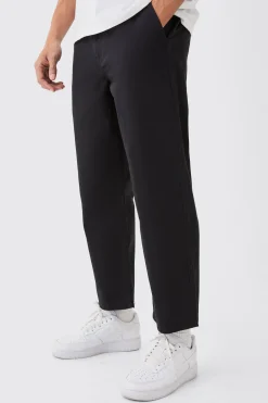 boohooMAN Fixed Waist Skate Cropped Chino Trouser | UK| Trousers