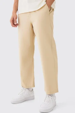 boohooMAN Fixed Waist Skate Cropped Chino Trouser | UK| Trousers