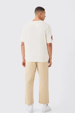 boohooMAN Fixed Waist Skate Cropped Chino Trouser | UK| Trousers