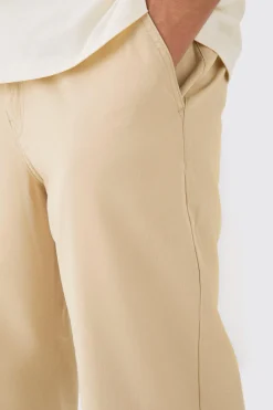 boohooMAN Fixed Waist Skate Cropped Chino Trouser | UK| Trousers