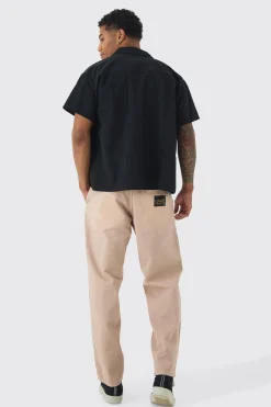 boohooMAN Fixed Waist Skate Twill Trousers | UK| Trousers