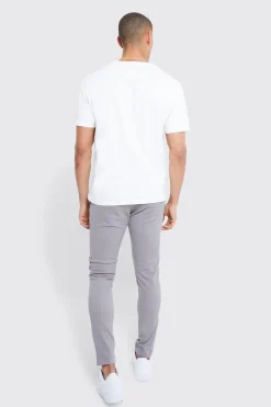 boohooMAN Fixed Waist Skinny Chino Trouser | UK| Trousers
