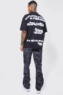 boohooMAN Fixed Waist Skinny Gusset Camo Cargo Trouser | UK| Trousers|Cargos