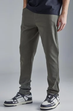 boohooMAN Fixed Waist Slim Fit Technical Golf Stretch Trouser | UK| Trousers