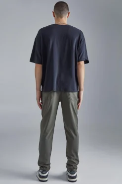 boohooMAN Fixed Waist Slim Fit Technical Golf Stretch Trouser | UK| Trousers