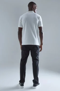 boohooMAN Fixed Waist Slim Fit Technical Golf Stretch Trouser | UK| Trousers