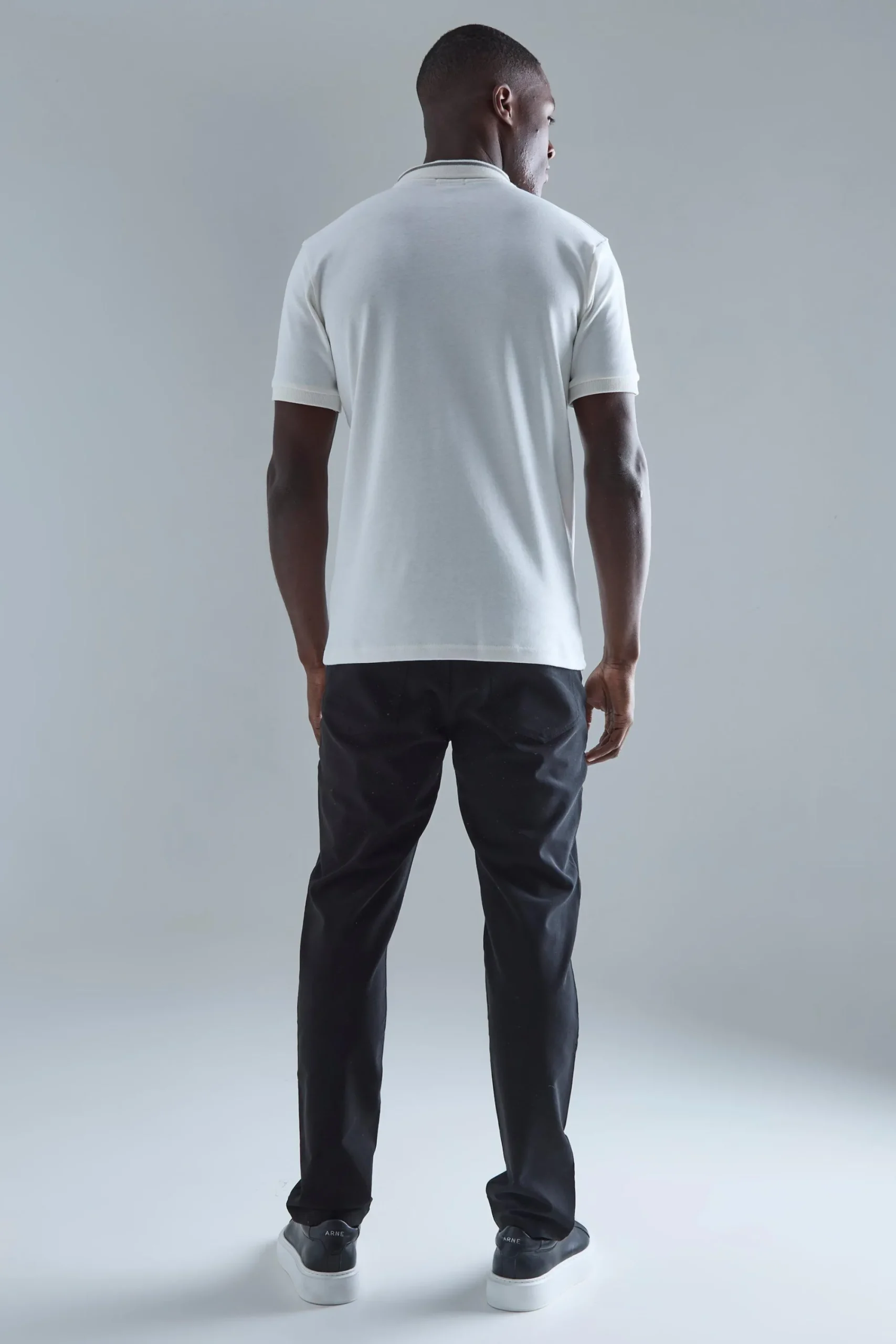 boohooMAN Fixed Waist Slim Fit Technical Golf Stretch Trouser | UK| Trousers