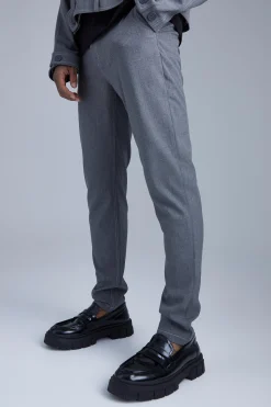 boohooMAN Fixed Waist Slim Fit Topstitch Trouser | UK| Trousers