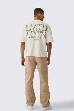 boohooMAN Fixed Waist Split Hem Relaxed Cargo Trouser | UK| Trousers|Cargos