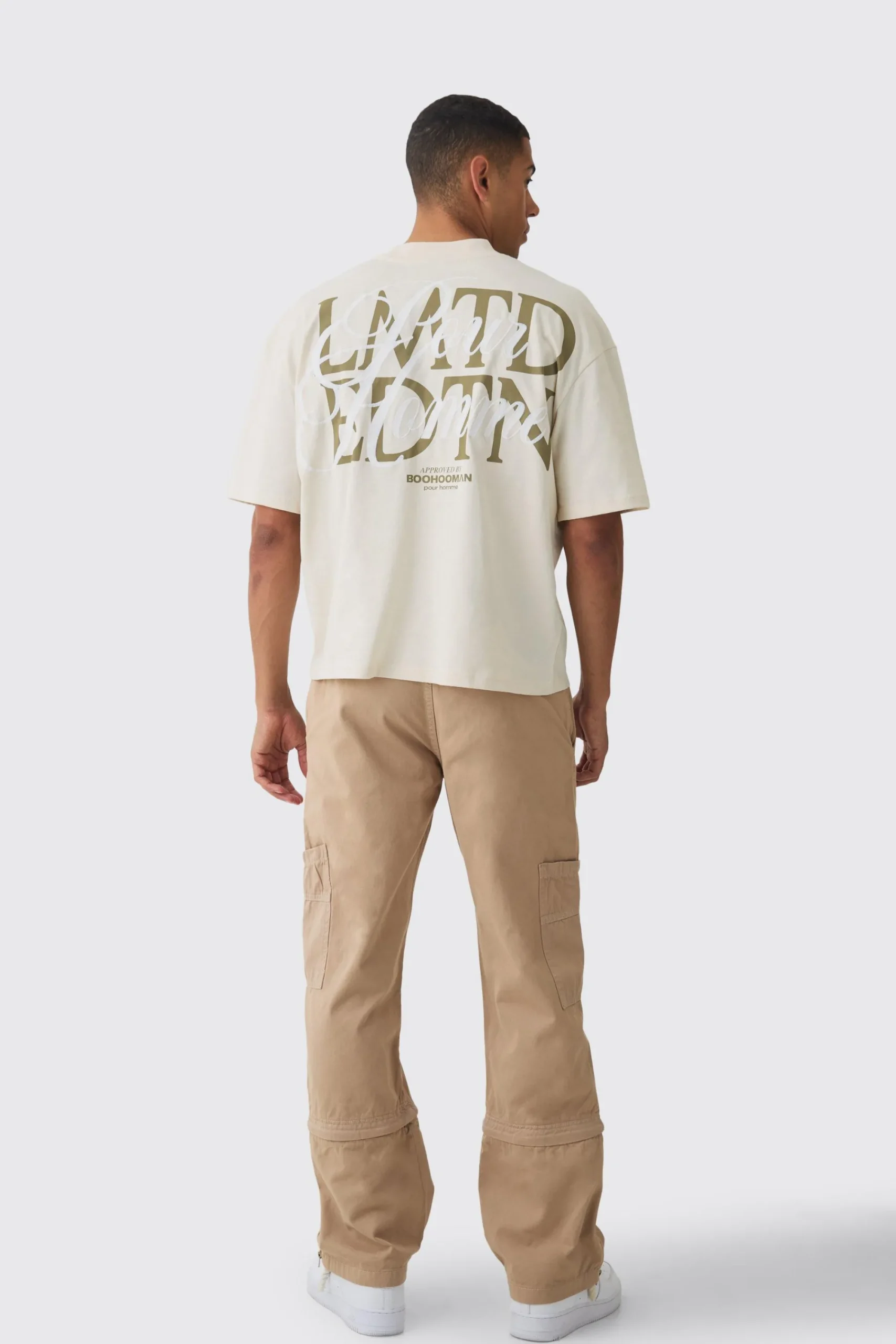 boohooMAN Fixed Waist Split Hem Relaxed Cargo Trouser | UK| Trousers|Cargos