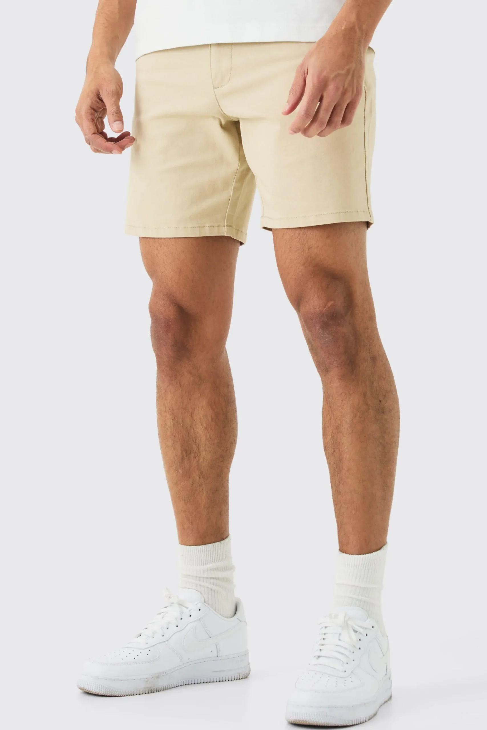 boohooMAN Fixed Waist Skinny Fit Chino Shorts | UK| Shorts