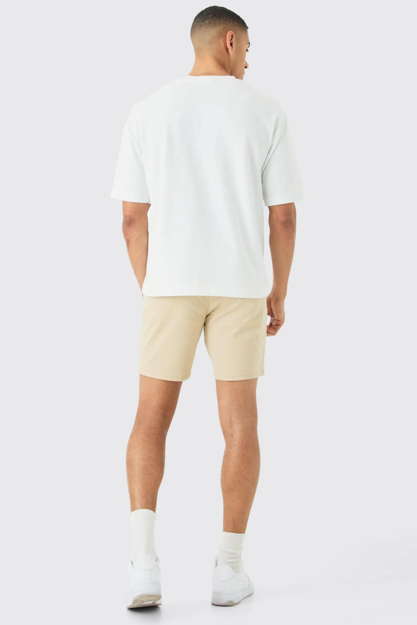 boohooMAN Fixed Waist Skinny Fit Chino Shorts | UK| Shorts