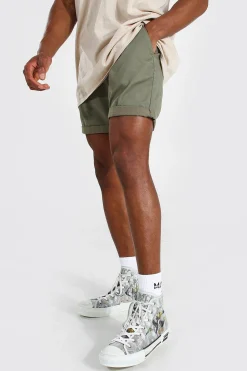 boohooMAN Fixed Waist Stretch Slim Chino Short | UK| Shorts