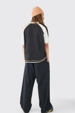 boohooMAN Fixed Waist Super Wide Leg Chino With Charm | UK| Trousers