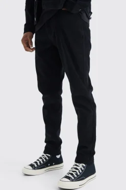 boohooMAN Fixed Waist Tapered Cord Trouser | UK| Trousers