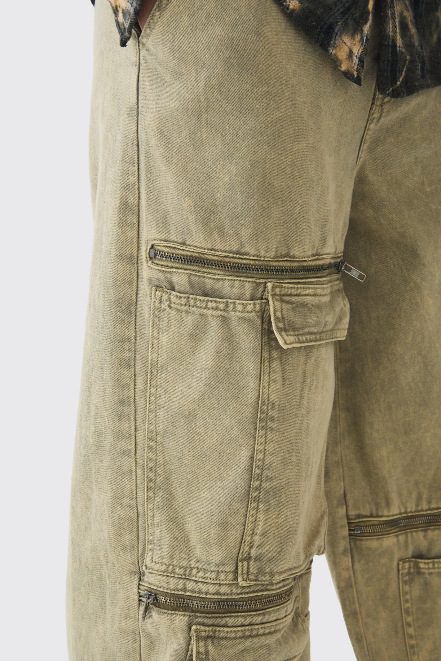 boohooMAN Fixed Waist Washed Baggy Extreme Cargo Trouser | UK| Trousers|Cargos