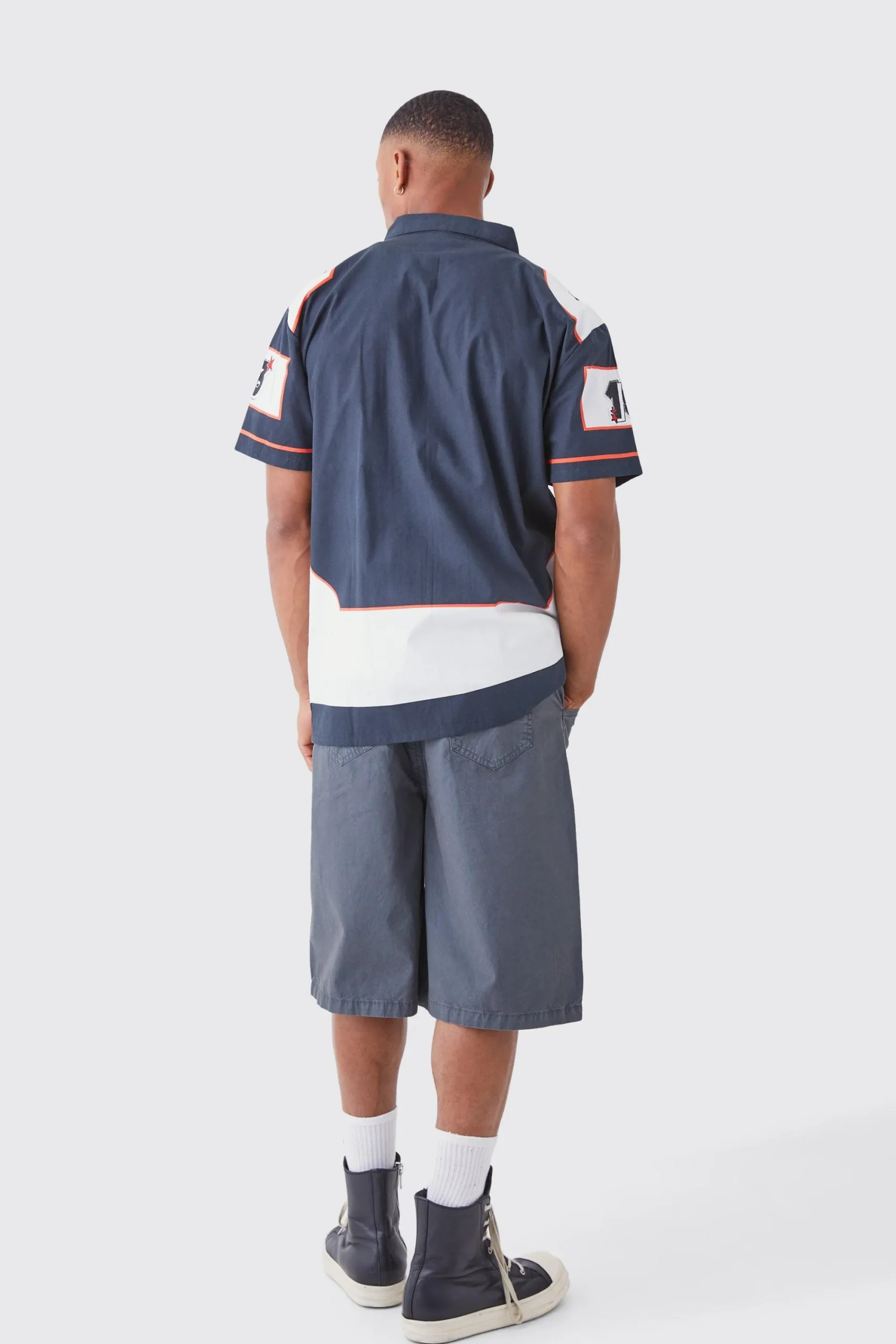 boohooMAN Fixed Waist Washed Twill Jorts | UK| Trousers