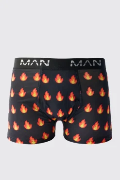 boohooMAN Flame Print Boxers | UK| Underwear & Socks|Underwear & Socks