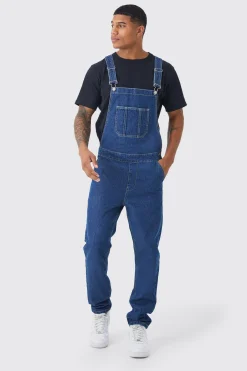 boohooMAN Full Length Denim Dungarees | UK| Jeans