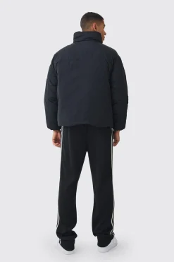 boohooMAN Funnel Neck Padded Jacket In | UK| Coats & Jackets