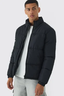 boohooMAN Funnel Neck Puffer Jacket In | UK| Coats & Jackets