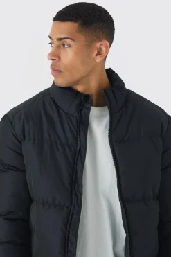 boohooMAN Funnel Neck Puffer Jacket In | UK| Coats & Jackets