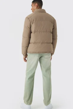 boohooMAN Funnel Neck Puffer Jacket In | UK| Coats & Jackets