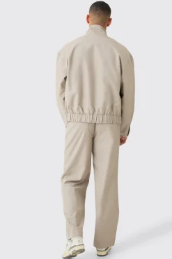 boohooMAN Funnel Neck Relaxed Fit Utility Smart Set | UK| Suits & Tailoring