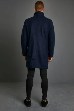 boohooMAN Funnel Neck Wool Look Overcoat | UK| Coats & Jackets