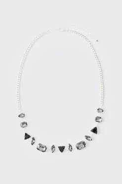 boohooMAN Gem Pendant Chain In | UK| Jewellery & Watches