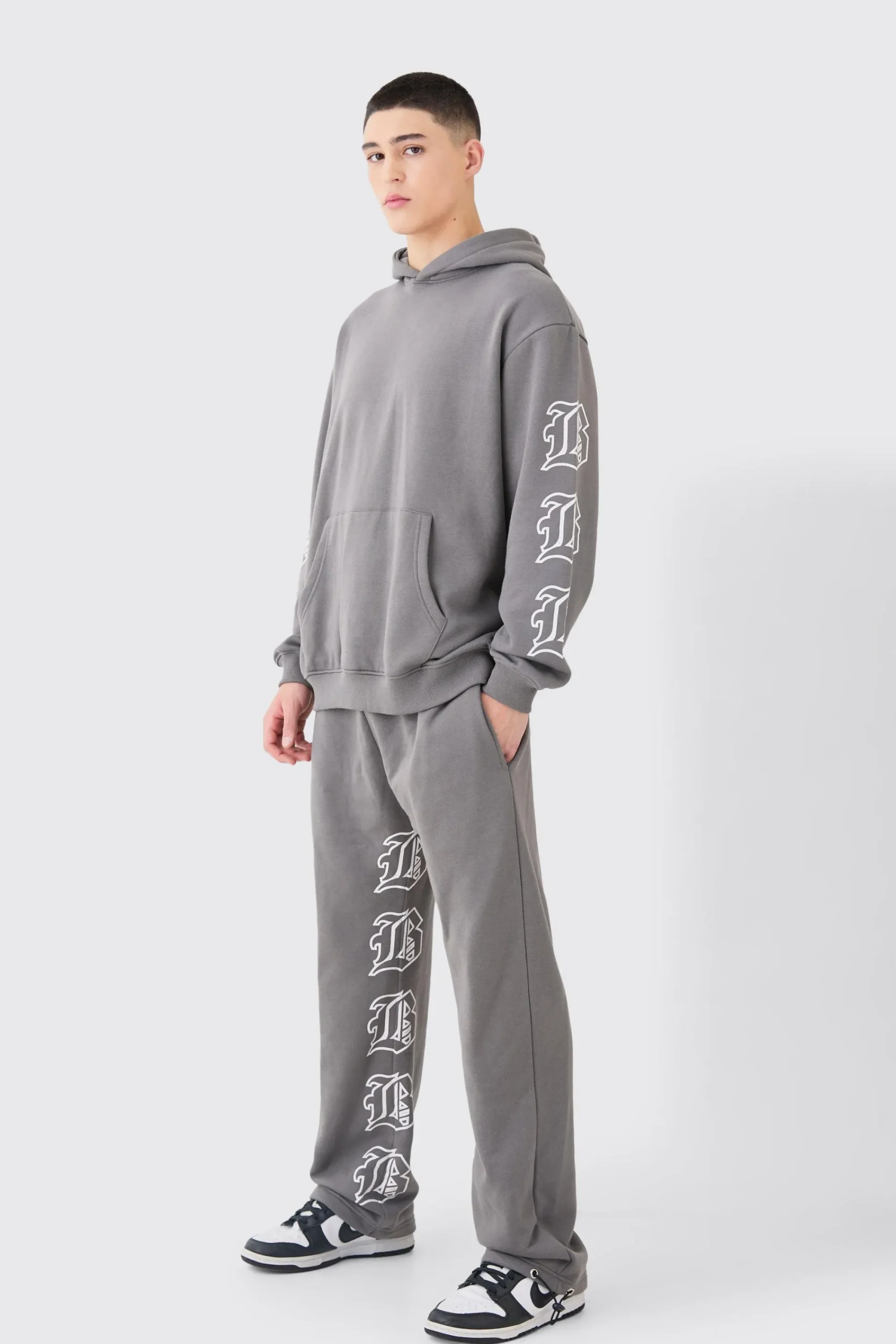boohooMAN Gothic B Oversized Gusset Tracksuit | UK| Tracksuits