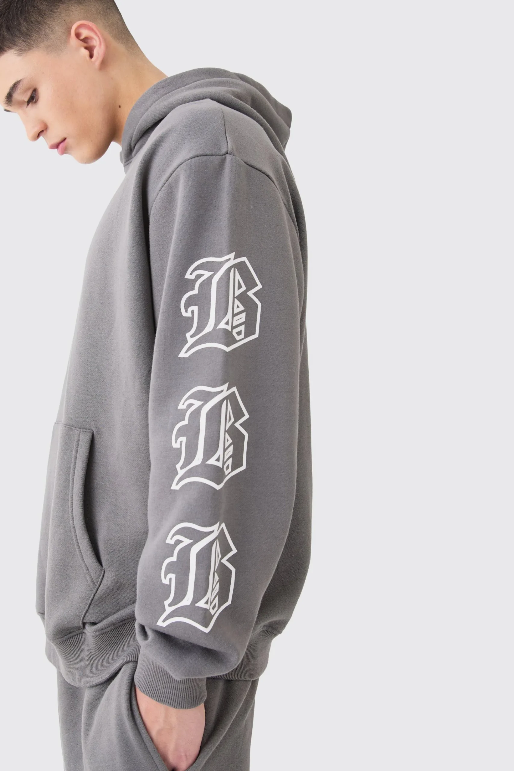 boohooMAN Gothic B Oversized Gusset Tracksuit | UK| Tracksuits