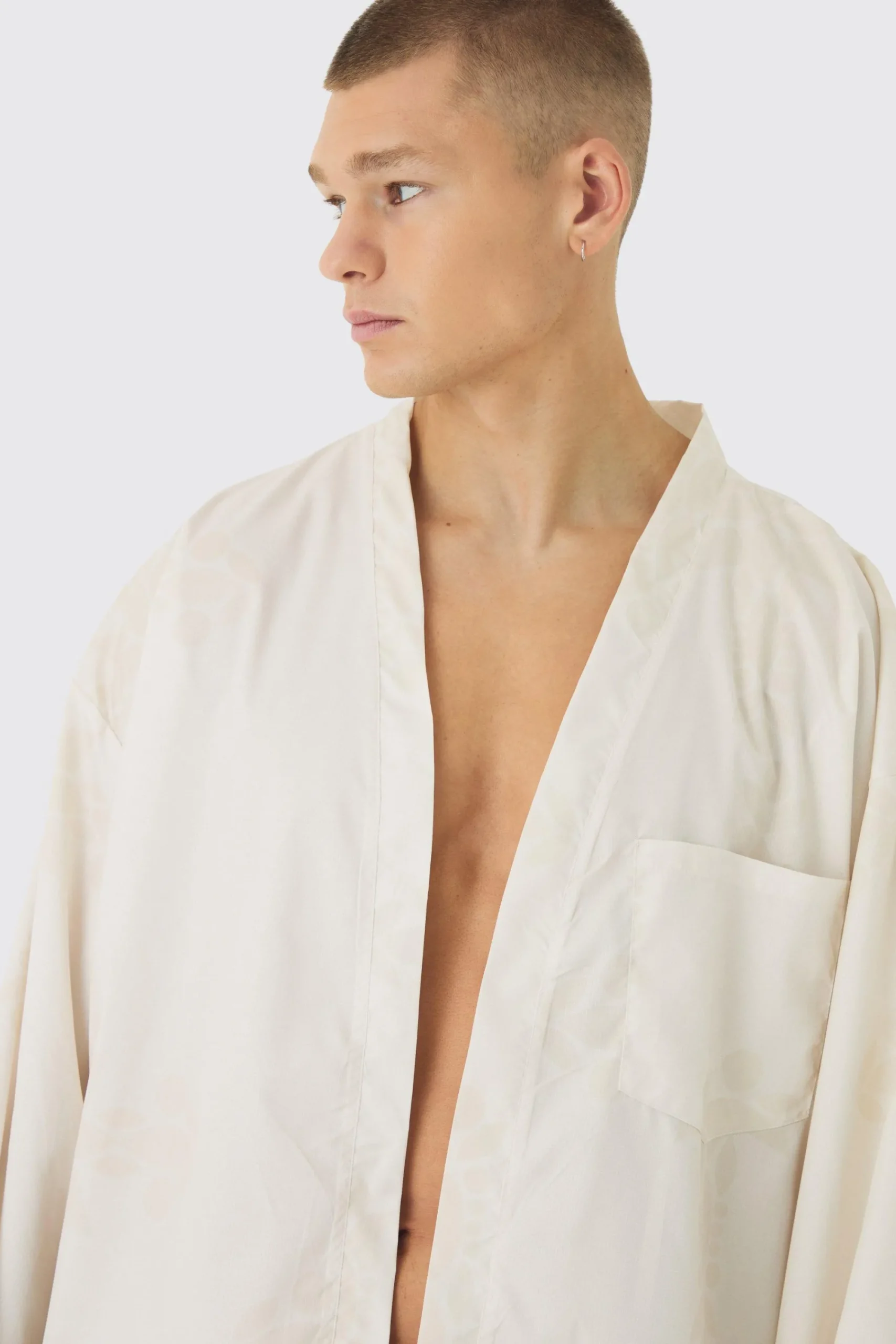 boohooMAN Gothic Print Kimono Shirt & Swim Short Set | UK| Sets & Co-Ords