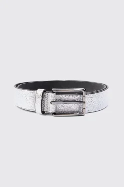 boohooMAN Grain Texture Belt In | UK| Belts