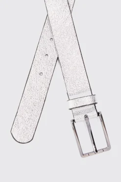 boohooMAN Grain Texture Belt In | UK| Belts