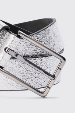 boohooMAN Grain Texture Belt In | UK| Belts