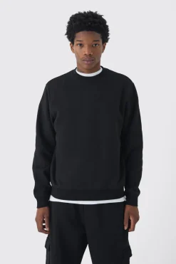 boohooMAN 330GSM Basic Crew Neck Sweatshirt | UK| Hoodies & Sweatshirts