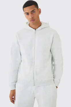 boohooMAN 330GSM Basic Zip Through Hoodie | UK| Hoodies & Sweatshirts