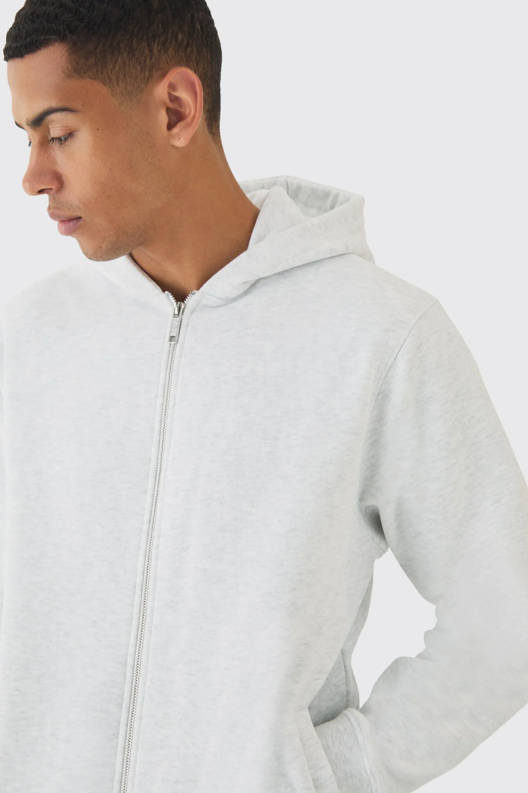 boohooMAN 330GSM Basic Zip Through Hoodie | UK| Hoodies & Sweatshirts