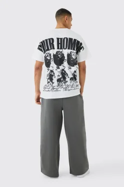 boohooMAN 330GSM Extreme Wide Leg Basic Jogger | UK| Joggers