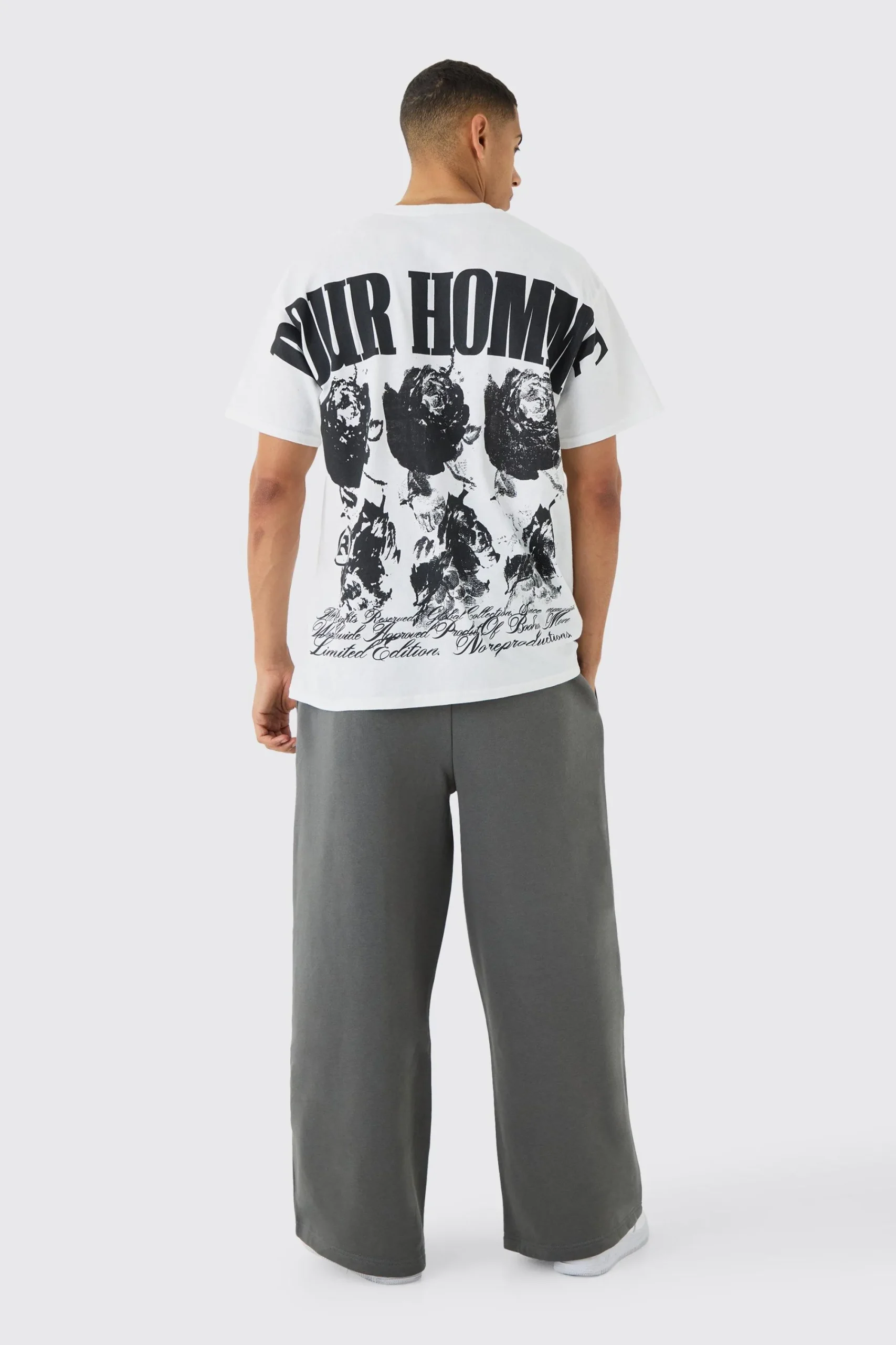 boohooMAN 330GSM Extreme Wide Leg Basic Jogger | UK| Joggers