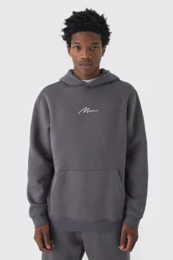 boohooMAN 330GSM Man Signature Over The Head Hoodie | UK| Hoodies & Sweatshirts