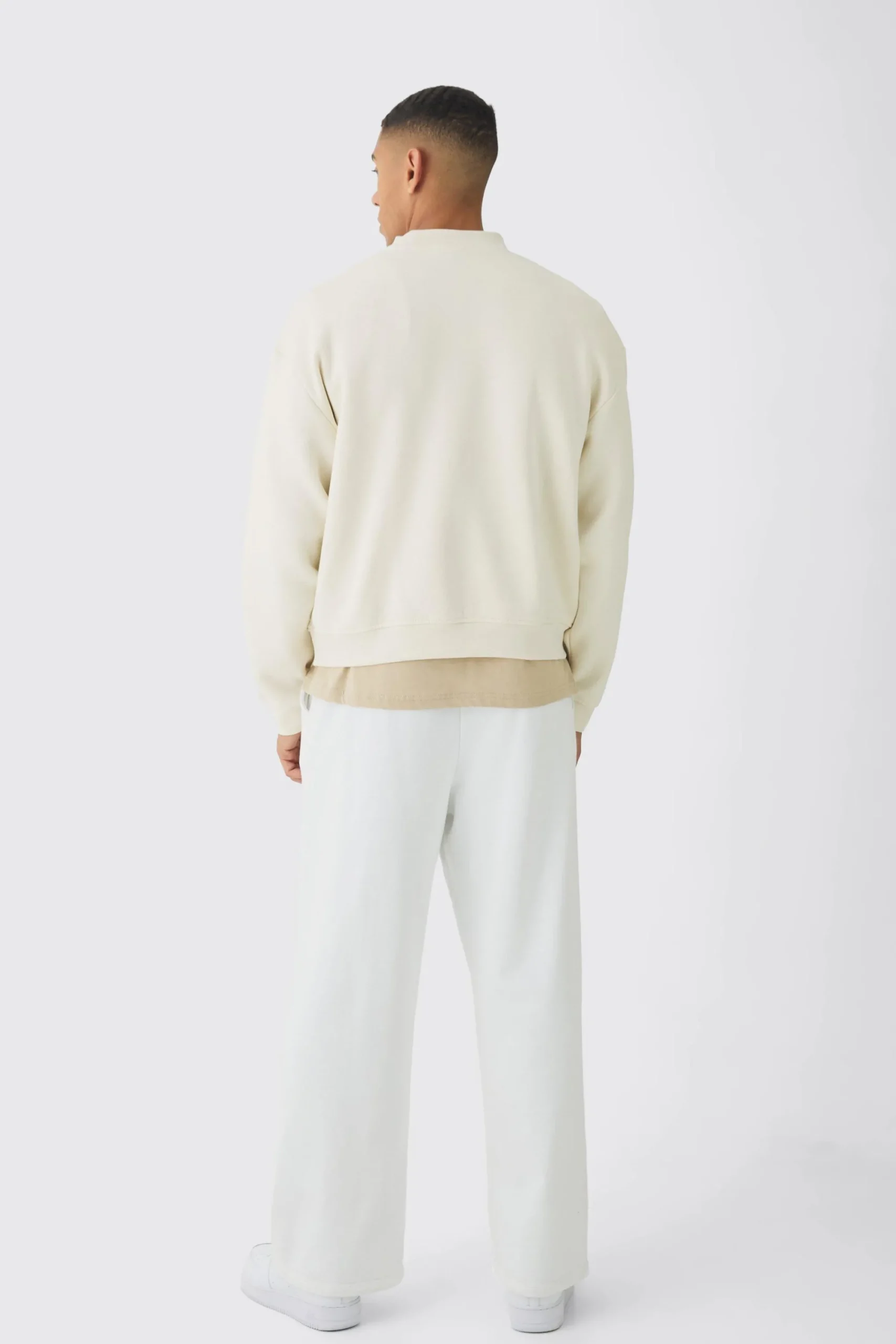 boohooMAN 330GSM Oversized Basic Boxy Extended Neck Sweatshirt | UK| Hoodies & Sweatshirts