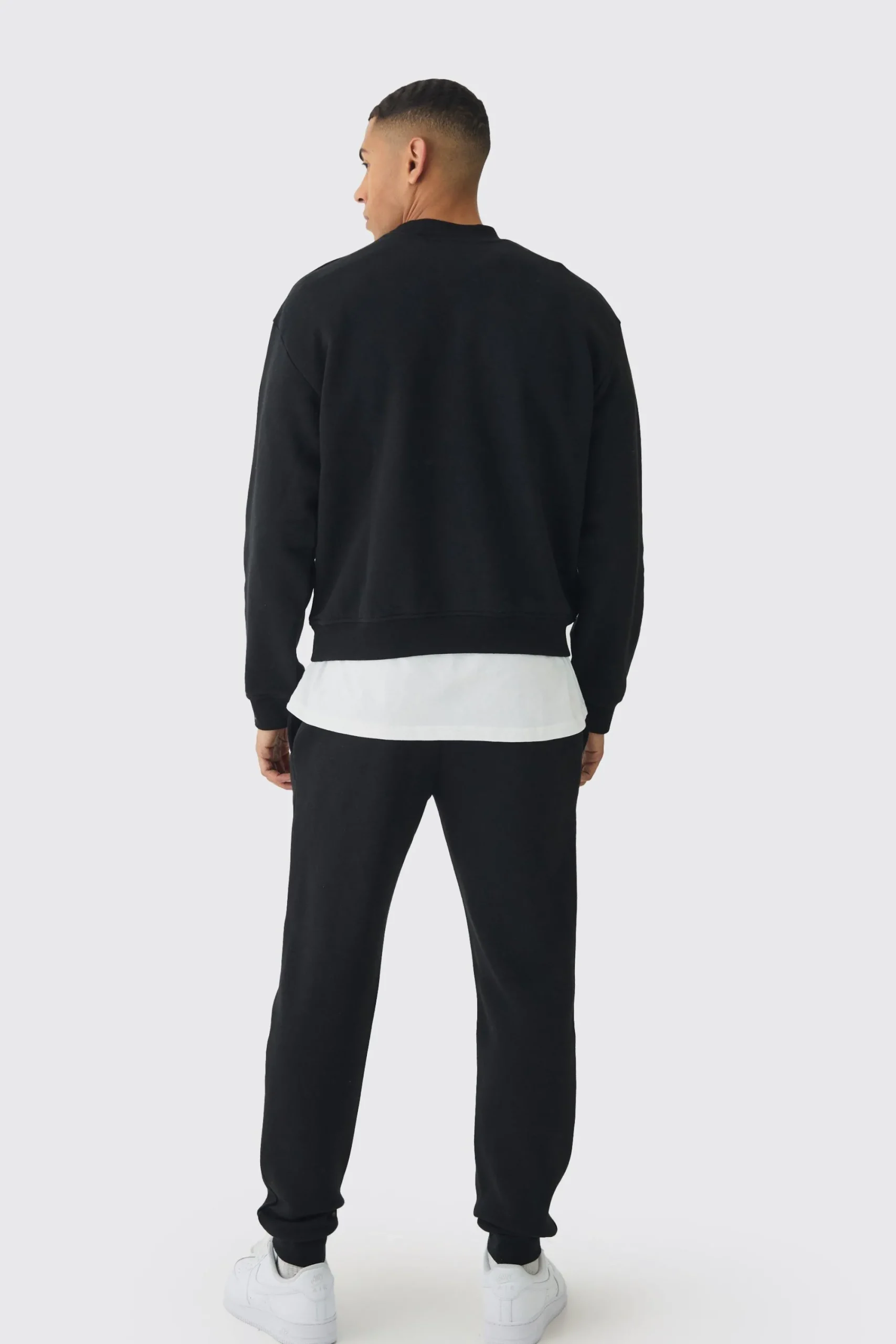 boohooMAN 330GSM Oversized Boxy Extended Neck Limited High Build Print Sweatshirt | UK| Hoodies & Sweatshirts