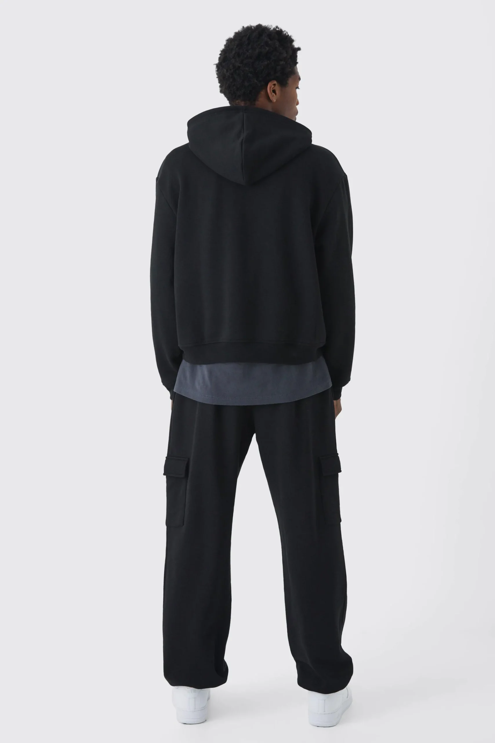 boohooMAN 330GSM Oversized Boxy M Flocked Hoodie | UK| Hoodies & Sweatshirts