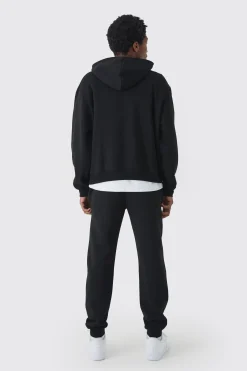 boohooMAN 330GSM Oversized Boxy Over The Head Hoodie With Woven Branding | UK| Hoodies & Sweatshirts|Joggers