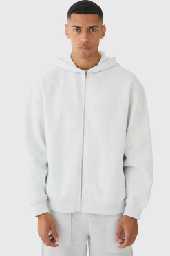 boohooMAN 330GSM Oversized Zip Through Hoodie | UK| Hoodies & Sweatshirts