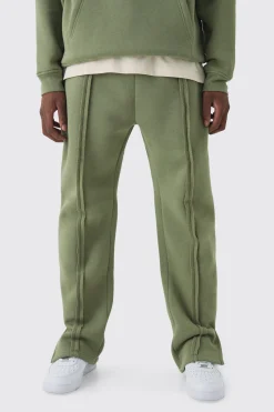 boohooMAN 330GSM Regular Fit Split Hem Raw Edge Jogger | UK| Joggers